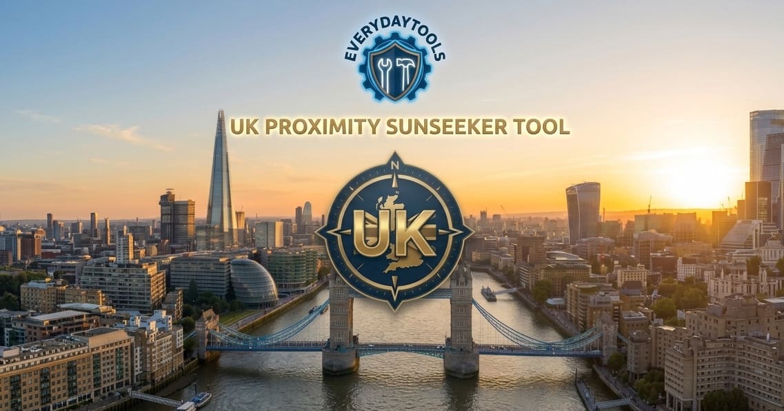 Proximity SunSeeker – UK and Ireland live sunshine finder showing sunny places ranked by driving distance